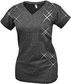 Pennant Mom's Sparkle Super Soft Vee Tee