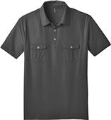 District Made Men's Jersey Double Pocket Polo