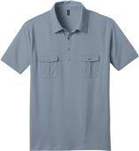 District Made Men's Jersey Double Pocket Polo