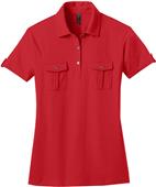 District Made Ladies' Jersey Double Pocket Polo