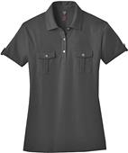 District Made Ladies' Jersey Double Pocket Polo