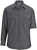 Edwards Mens Chambray Roll-Up Long Sleeve Shirt Edwards Mens Chambray Roll-Up Long Sleeve Shirt