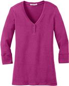 Port Authority Ladies' 3/4-Sleeve Scoop Henley