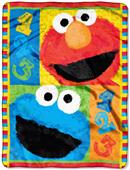 Northwest Sesame Street 123 Micro Raschel Throw
