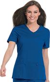 Work Flow Women's Stretch V-Neck Tunic Scrub Top Work Flow Women's Stretch V-Neck Tunic Scrub Top