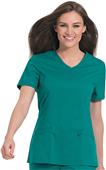 Work Flow Women's Stretch V-Neck Tunic Scrub Top Work Flow Women's Stretch V-Neck Tunic Scrub Top