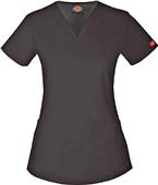 Dickies Women's Junior Fit Mock Wrap Scrub Top Dickies Women's Junior Fit Mock Wrap Scrub Top