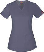 Dickies Women's Junior Fit Mock Wrap Scrub Top Dickies Women's Junior Fit Mock Wrap Scrub Top