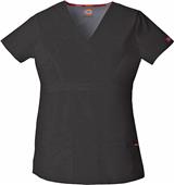 Dickies Women's Empire Waist Mock Wrap Scrub Top Dickies Women's Empire Waist Mock Wrap Scrub Top
