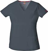 Dickies Women's Empire Waist Mock Wrap Scrub Top Dickies Women's Empire Waist Mock Wrap Scrub Top