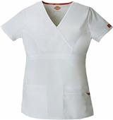 Dickies Women's Empire Waist Mock Wrap Scrub Top Dickies Women's Empire Waist Mock Wrap Scrub Top