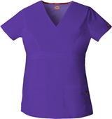 Dickies Women's Empire Waist Mock Wrap Scrub Top