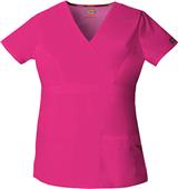 Dickies Women's Empire Waist Mock Wrap Scrub Top Dickies Women's Empire Waist Mock Wrap Scrub Top