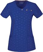 Heartsoul Be Mine Womens Mock Wrap Scrub Top