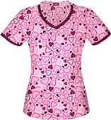 Dickies Women's Jr Fit Be Mine V-Neck Scrub Top