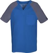 Dickies Men's V-Neck Knit Panel Scrub Top