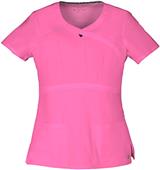 Heartsoul Womens Romance Mock Wrap Scrub Top