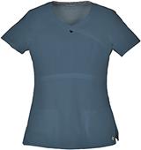Heartsoul Womens Romance Mock Wrap Scrub Top