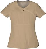 Heartsoul Womens Romance Mock Wrap Scrub Top