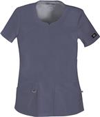 Dickies Women's Jr Fit V-Neck Knit Panel Scrub Top