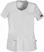 Dickies Women's Jr Fit V-Neck Knit Panel Scrub Top