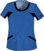 Dickies Women's Jr Fit V-Neck Knit Panel Scrub Top