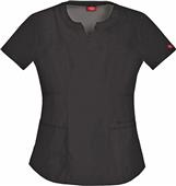 Dickies Womens Jr Fit Notched Round Neck Scrub Top