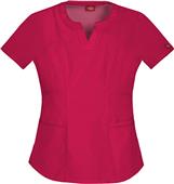 Dickies Womens Jr Fit Notched Round Neck Scrub Top