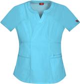 Dickies Womens Jr Fit Notched Round Neck Scrub Top