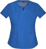 Dickies Womens Jr Fit Notched Round Neck Scrub Top