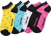 Heartsoul Let's Polka Dot No Show 5PK Socks