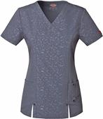 Dickies Women's Jr Fit Camo-Kazee V-Neck Scrub Top
