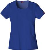 Dickies Women's Jr Fit Mock Wrap Scrub Top w/Inset