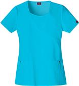 Dickies Women's Jr Fit Mock Wrap Scrub Top w/Inset Dickies Women's Jr Fit Mock Wrap Scrub Top w/Inset