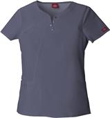 Dickies Womens Jr Fit Notched Round Neck Scrub Top