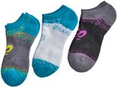 Womens 3pr Pack Asics No Show Assorted Socks