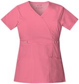 Cherokee Women's Junior Fit Mock Wrap Scrub Top