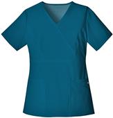 Cherokee Women's Mock Wrap Scrub Top