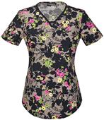 Runway Women's Bloom Shadows V-Neck Scrub Top