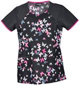 Runway Women's Butterfly Me Round Neck Scrub Top