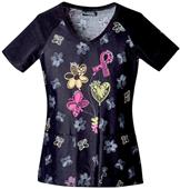 Runway Breast Cancer Best Wishes V-Neck Scrub Top