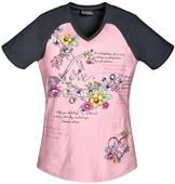 Runway Women's Love Heals V-Neck Scrub Top