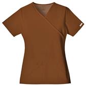 Cherokee Women's Mock Wrap Knit Panel Scrub Top Cherokee Women's Mock Wrap Knit Panel Scrub Top