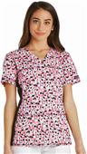Cherokee Women's V-Neck Knit Panel Scrub Tops Cherokee Women's V-Neck Knit Panel Scrub Tops