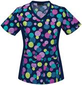 Cherokee Womens Around the Square V-Neck Scrub Top