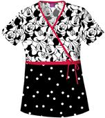 Tooniforms Women's Big Minnie Mock Wrap Scrub Top Tooniforms Women's Big Minnie Mock Wrap Scrub Top