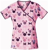 Tooniforms Women's Minnie Je T'aime Scrub Top