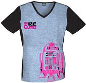 Tooniforms Women R2-D2 V-Neck Knit Panel Scrub Top