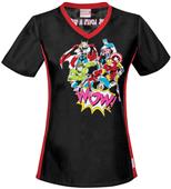 Tooniforms Women's Everyone Loves a Hero Scrub Top