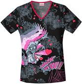 Tooniforms Women Spider-Man Stuck on You Scrub Top